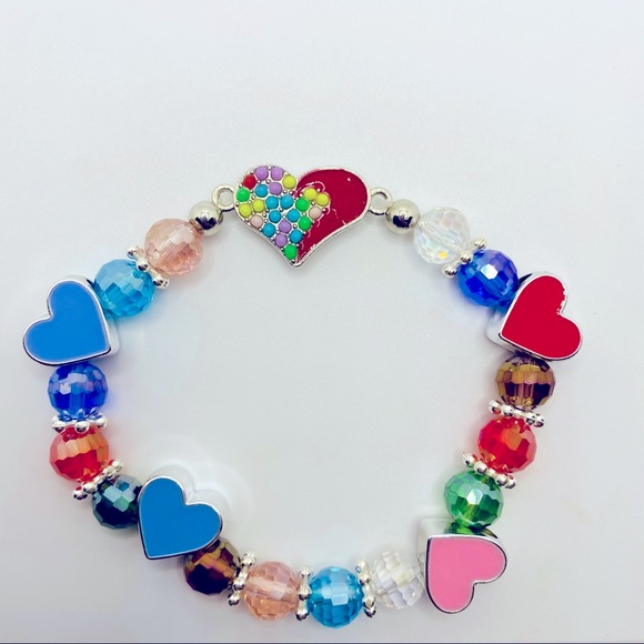 Bracelet Hearts  Beads and Enamel Hearts! - Picture 10 of 11